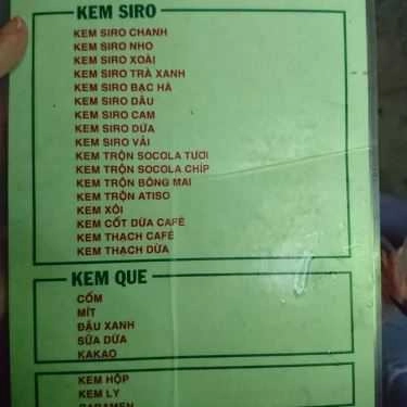 Thực đơn- Cafe Kem Cân Lò Đúc