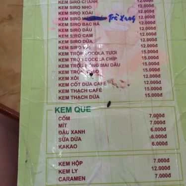 Thực đơn- Cafe Kem Cân Lò Đúc