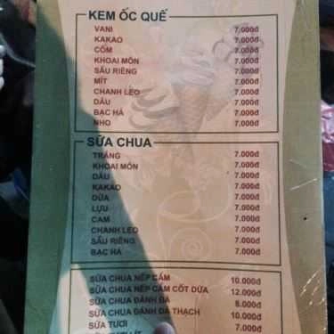 Thực đơn- Cafe Kem Cân Lò Đúc