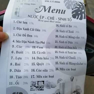Tổng hợp- Ăn vặt Kem Juice - Chè & Nước Ép Hoa Quả