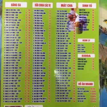 Thực đơn- Ăn vặt Kem Trà Huyền Linh