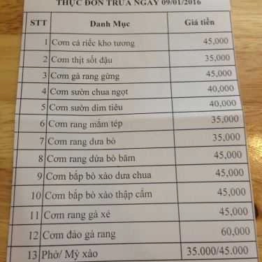 Thực đơn- Khang Coffee - Nguyễn Công Hoan