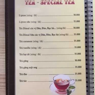 Thực đơn- Không Gian Văn Hóa Đông Tây - Biblio Coffee & Books - Chùa Bộc