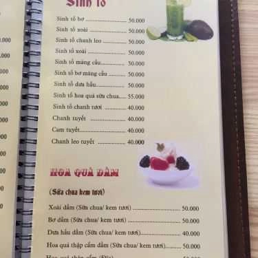 Thực đơn- Không Gian Văn Hóa Đông Tây - Biblio Coffee & Books - Chùa Bộc
