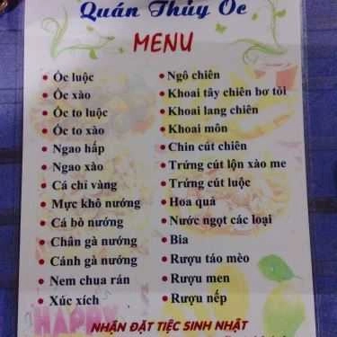 Thực đơn- Khu Ăn Vặt Triều Khúc - Chợ Triều Khúc