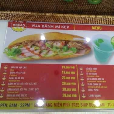 Thực đơn- Ăn vặt King Bread - Trung Kính