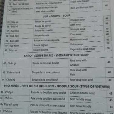 Thực đơn- Kinh Đô Cafe - Hàng Bông