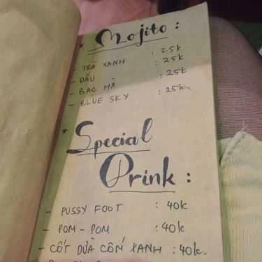 Thực đơn- Kok Coffee - Vũ Tông Phan