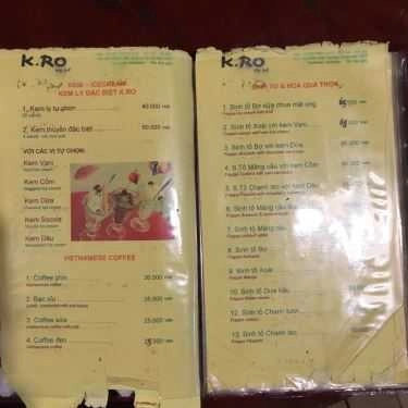 Thực đơn- K.Ro Cafe