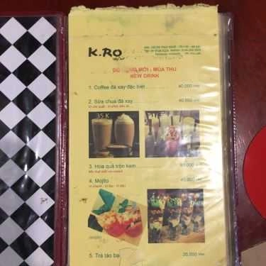 Thực đơn- K.Ro Cafe