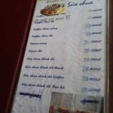 Thực đơn- La La Cafe - Trần Đại Nghĩa