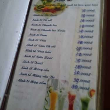 Thực đơn- La La Cafe - Trần Đại Nghĩa