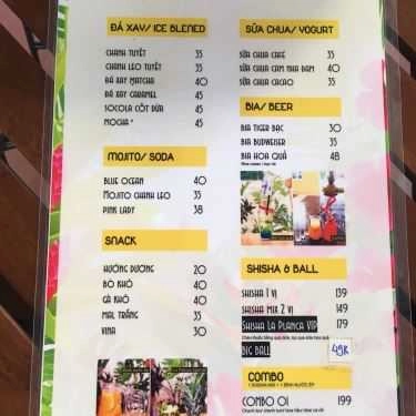 Thực đơn- La Planca Cafe