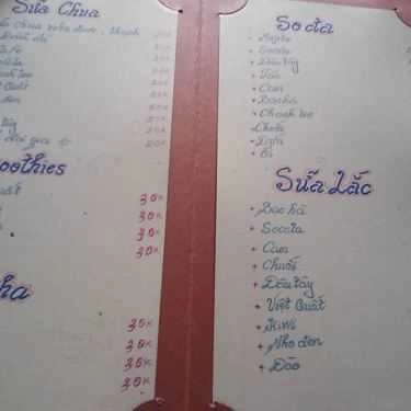 Thực đơn- Lalala Mifa Coffee - Ngọc Khánh