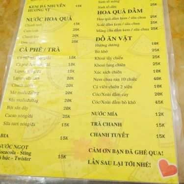 Thực đơn- Lâm Anh - Cafe, Trà Sữa & Đồ Ăn Nhanh