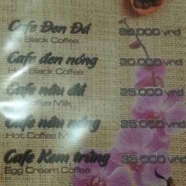 Thực đơn- Lan Coffee - Hai Bà Trưng