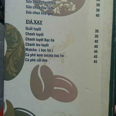 Thực đơn- Cafe Latte Caffe