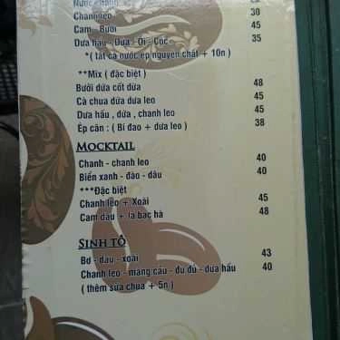 Thực đơn- Cafe Latte Caffe