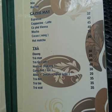 Thực đơn- Cafe Latte Caffe