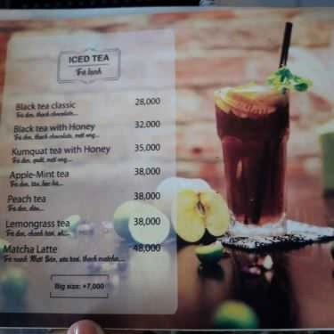 Thực đơn- Lau Cafe - Xã Đàn