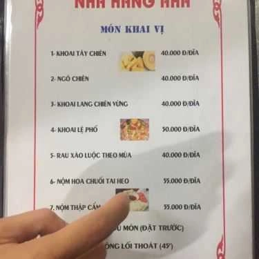 Thực đơn- Nhà Hàng Lẩu Gật Đầu