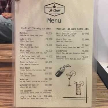 Thực đơn- Le Condé Cafe