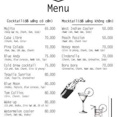 Thực đơn- Le Condé Cafe