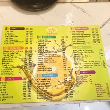 Thực đơn- Cafe Lemon House - Đặng Văn Ngữ