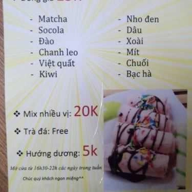 Thực đơn- Cafe Libaby - Kem Cuộn Trái Cây