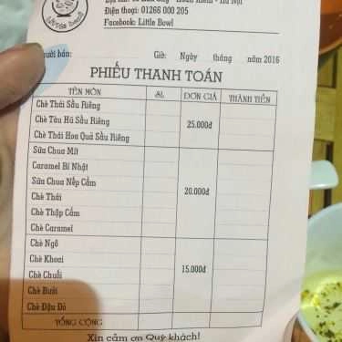 Tổng hợp- Ăn vặt Little Bowl - Chè Thái Lan