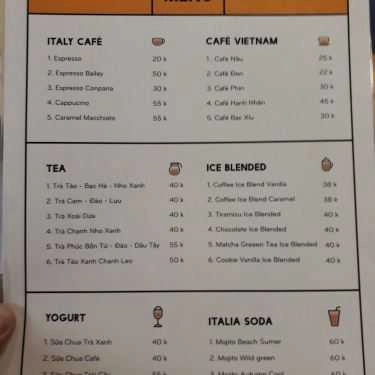 Thực đơn- Little Clouds Coffee