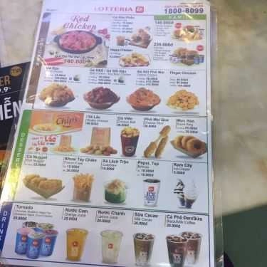 Thực đơn- Nhà Hàng Lotteria - Co.opMart Hà Đông