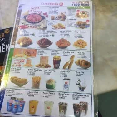 Thực đơn- Nhà Hàng Lotteria - Co.opMart Hà Đông