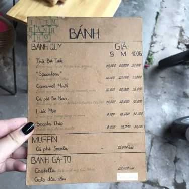 Thực đơn- Cafe Tiệm Bánh Nhỏ