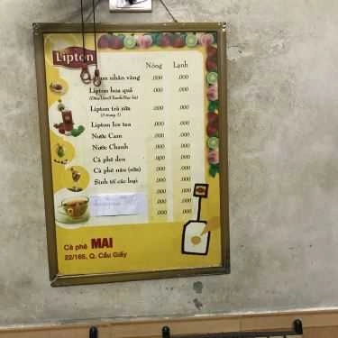 Thực đơn- Mai Cafe - Cầu Giấy