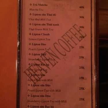 Thực đơn- Mai Heaven Coffee