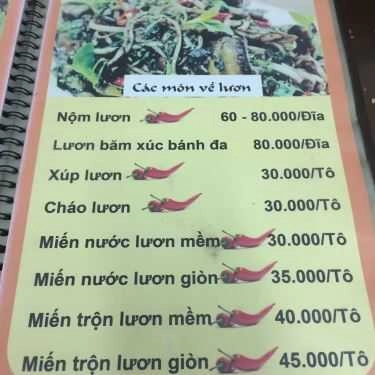 Thực đơn- Nhà Hàng Mai Oanh - Đặn Sản Cháo Bồ Câu, Lươn Nghệ An