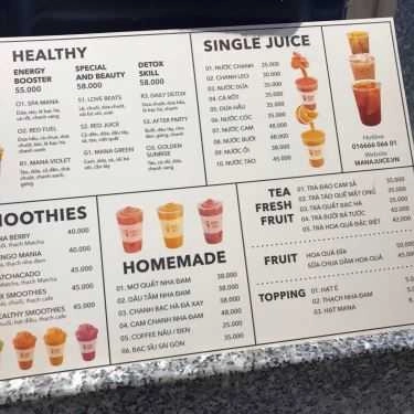 Tổng hợp- Cafe Mana Juice - AEON Mall Long Biên