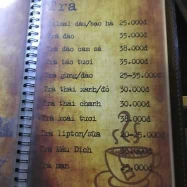 Thực đơn- Mậu Dịch Cafe