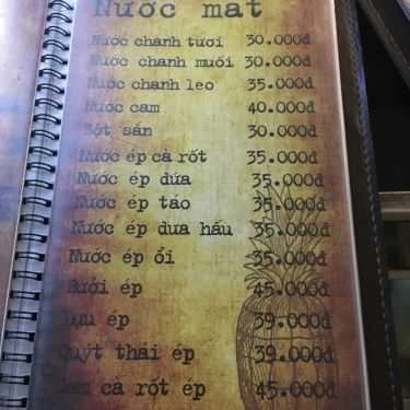 Thực đơn- Mậu Dịch Cafe