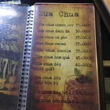 Thực đơn- Mậu Dịch Cafe