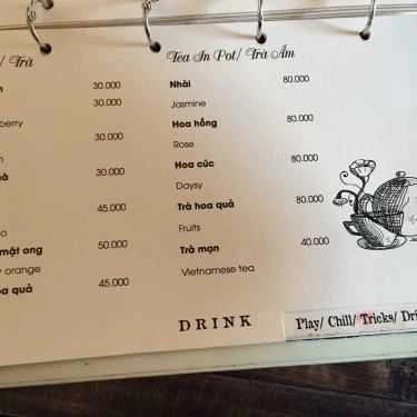 Thực đơn- Mayfair Cafe - Nguyễn Xí