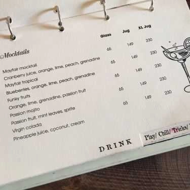 Thực đơn- Mayfair Cafe - Nguyễn Xí