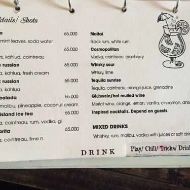 Thực đơn- Mayfair Cafe - Nguyễn Xí