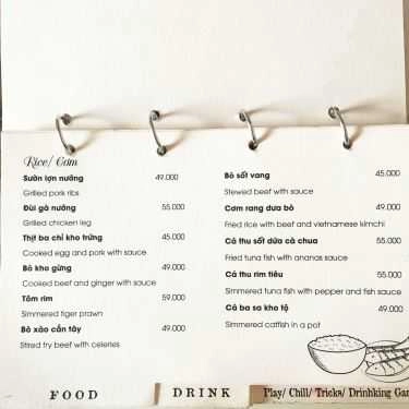 Thực đơn- Mayfair Cafe - Nguyễn Xí