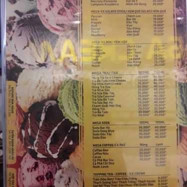 Thực đơn- Cafe Mega Cream - Lê Duẩn