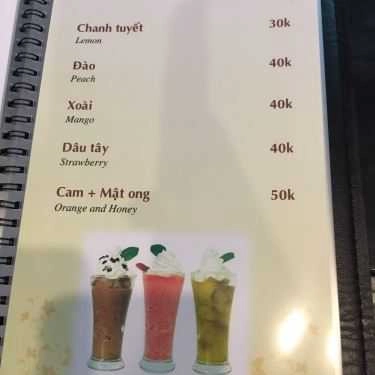 Thực đơn- Milano Cafe - Trích Sài