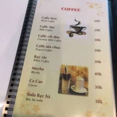 Thực đơn- Milano Cafe - Trích Sài