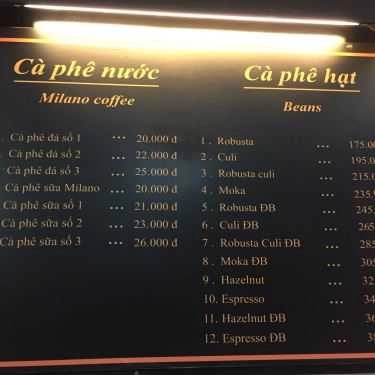 Tổng hợp- Milano Coffee - Trung Yên 3