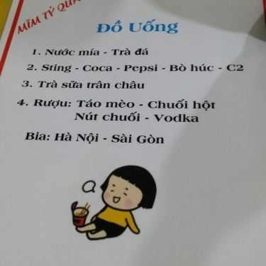 Thực đơn- Mĩm Tỷ Quán - Ốc Luộc & Đồ Ăn Vặt
